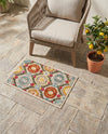 Outdoor Marrakesh Collection Area Rug -  Asilah Rectangle Ivory Beige  lifestyle 46