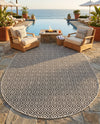 Urban Oasis Rugs Collection Area Rug -  Rooftop (Charcoal Gray) Oval Charcoal Gray  lifestyle 69