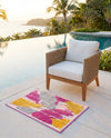 Bahama Breeze Outdoor Collection Area Rug -  CatCay Rectangle Pink  lifestyle 43