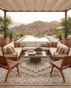 Patio Heritage Collection Area Rug -  Augusta (Natural) Square Natural  lifestyle 70