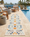 Bahama Breeze Outdoor Collection Area Rug -  Andros Runner Gray  lifestyle 72