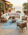 Bahama Breeze Outdoor Collection Area Rug -  Eleuthera Rectangle Navy Blue  lifestyle 13