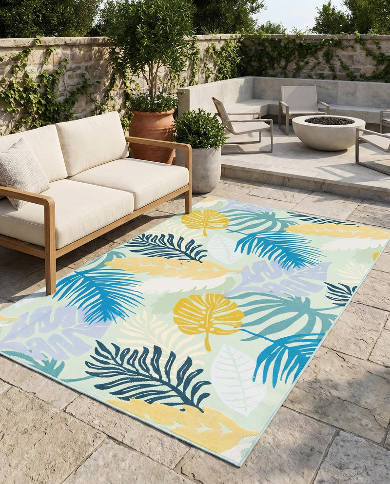Seaside Blooms Collection Area Rug -  Sunkiss Rectangle Multi  lifestyle 17