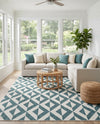 Urban Oasis Rugs Collection Area Rug -  Highrise (Teal) Rectangle Teal  lifestyle 15