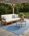Seaside Serenity Collection Area Rug - Veranda (Blue) Rectangle Blue  lifestyle 30