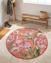Seaside Blooms Collection Area Rug -  Kyoto Round Coral  lifestyle 63