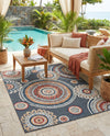 Seaside Blooms Collection Area Rug -  Eden Rectangle Black  lifestyle 13