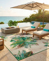 Seaside Blooms Collection Area Rug -  Fern Rectangle Multi  lifestyle 45