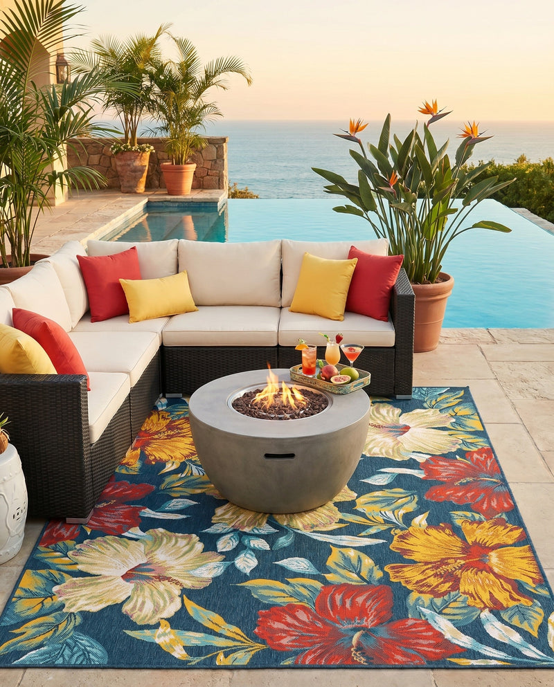 Seaside Haven Rugs Collection Area Rug -  Nautical Rectangle Multi  lifestyle 23