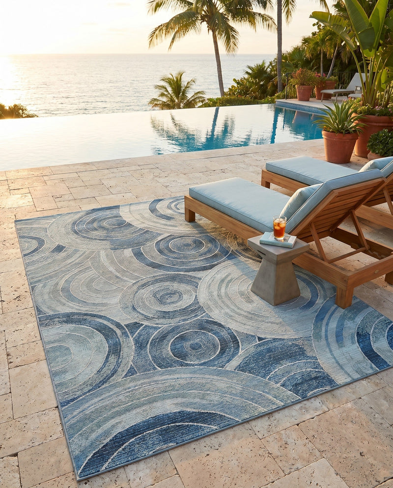 Urban Terrace Collection Area Rug -  Parkside Rectangle Light Blue  lifestyle 7