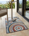 Seaside Blooms Collection Area Rug -  Eden Rectangle Black  lifestyle 11