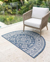 Tribal Terrace Treasures Collection Area Rug -  Incan Isle (Blue) Hearth Blue  lifestyle 45