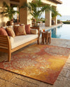 Urban Terrace Collection Area Rug -  Veranda Rectangle Rust Red  lifestyle 12