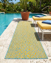 Urban Oasis Rugs Collection Area Rug -  Terrace (Yellow and Aqua) Runner Yellow and Aqua  lifestyle 62
