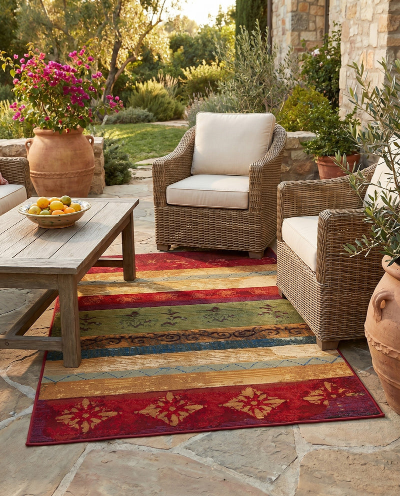 Urban Terrace Collection Area Rug -  Rooftop Rectangle Multi  lifestyle 67