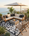 Urban Terrace Collection Area Rug -  Mercer Square Black and White  lifestyle 21