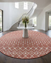 Savannah Pergola Collection Area Rug -  Pergola (Rust Red) Round Rust Red  lifestyle 91