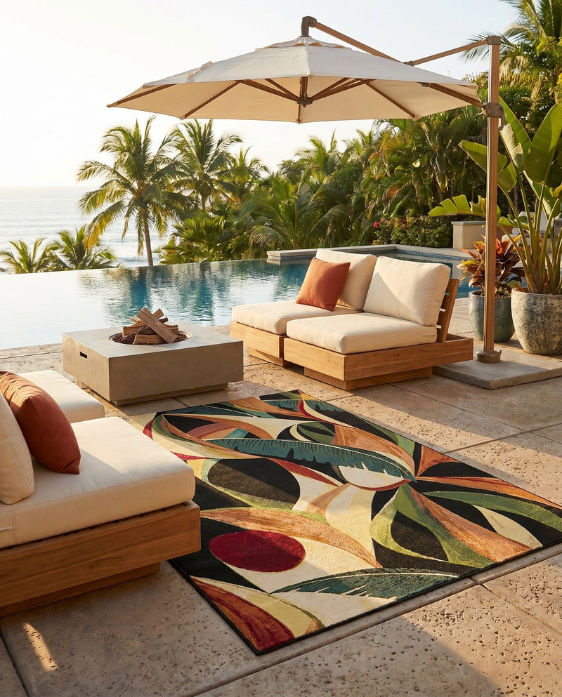 Seaside Blooms Collection Area Rug -  Tivoli Rectangle Multi  lifestyle 37