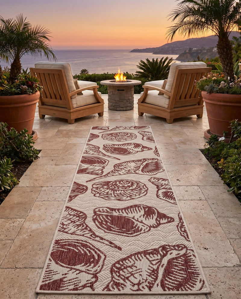 Seaside Haven Rugs Collection Area Rug -  Lighthouse (Ivory Rust Red) Runner Ivory Rust Red  lifestyle 25