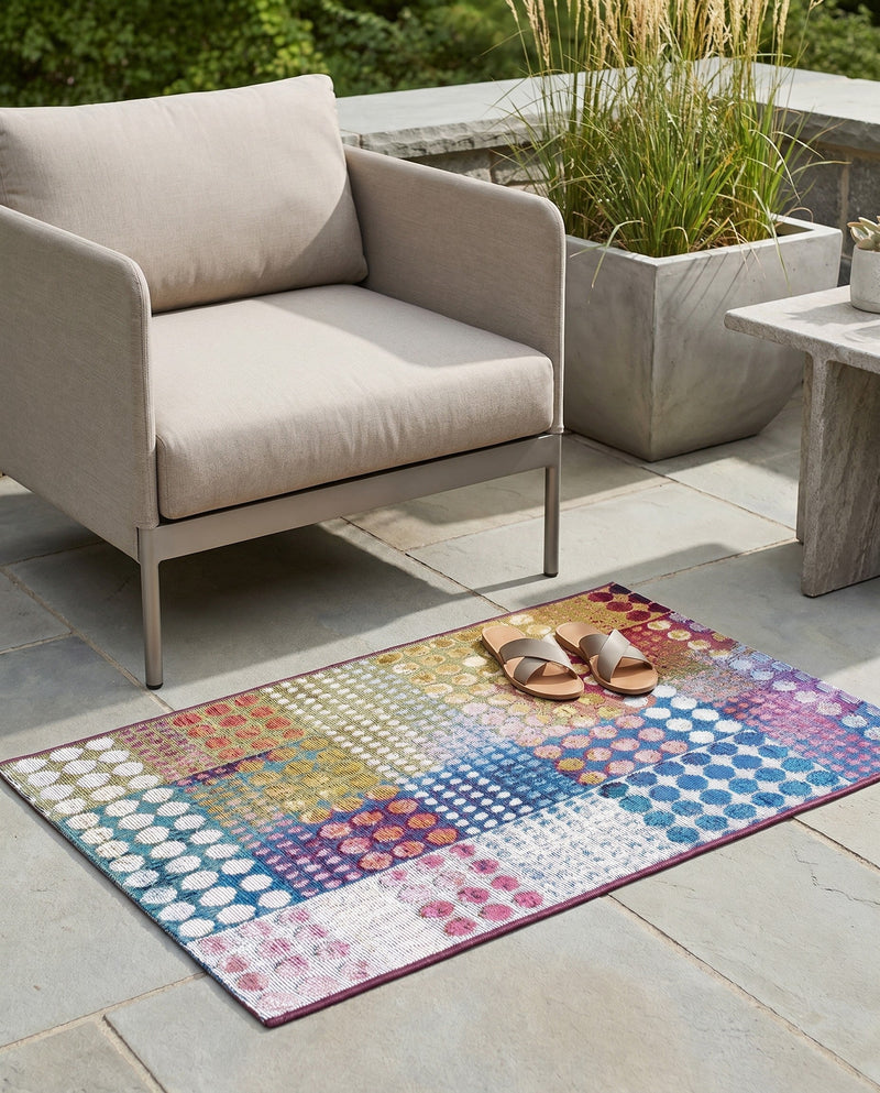Urban Terrace Collection Area Rug -  Atrium Rectangle Multi  lifestyle 26