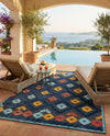 Caribbean Terrace Collection Area Rug -  Tobago Rectangle Charcoal  lifestyle 24