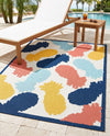 Caribbean Terrace Collection Area Rug -  Nevis Rectangle White  lifestyle 27