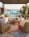 Savannah Pergola Collection Area Rug -  Pergola (Rust Red) Square Rust Red  lifestyle 31