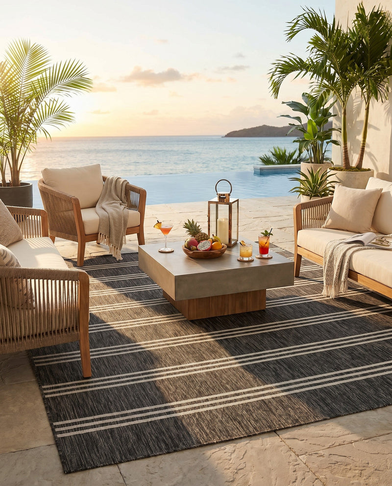 Urban Oasis Rugs Collection Area Rug -  District (Charcoal) Rectangle Charcoal  lifestyle 24