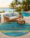 Seaside Haven Rugs Collection Area Rug -  Sandbar Round Multi.Blue  lifestyle 76