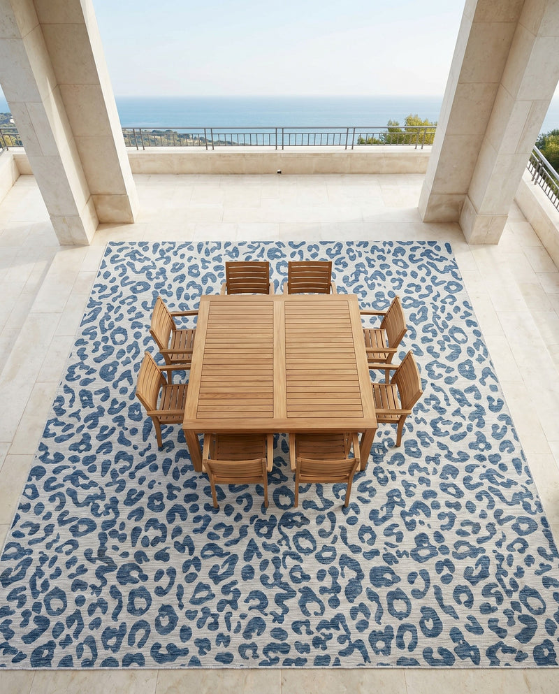 Savannah Escape Collection Area Rug -  Amazon (Blue) Square Blue  lifestyle 29
