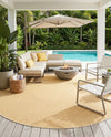 Urban Oasis Rugs Collection Area Rug -  Rooftop (Yellow Ivory) Round Yellow Ivory  lifestyle 53