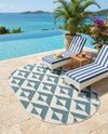 Urban Oasis Rugs Collection Area Rug -  Highrise (Teal) Oval Teal  lifestyle 24