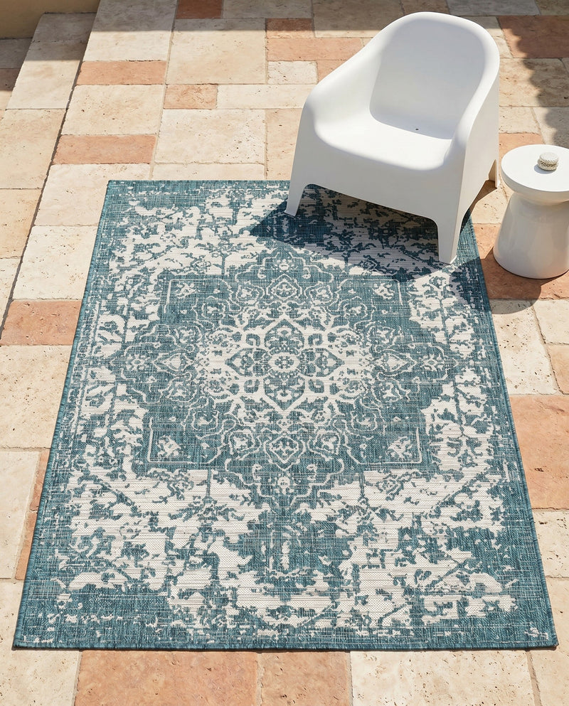 Urban Oasis Rugs Collection Area Rug -  Penthouse (Teal) Rectangle Teal  lifestyle 26