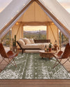 Desert Nomad Terrace Collection Area Rug - Sahara (Green) Rectangle Green  lifestyle 20