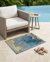 Urban Terrace Collection Area Rug -  Lanai Rectangle Gradient Blue  lifestyle 27