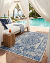 Patio Heritage Collection Area Rug - Savannah (Blue) Rectangle Blue  lifestyle 26