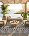 Savannah Pergola Collection Area Rug -  Pergola (Gray) Square Gray  lifestyle 91