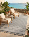 Sustainable Nomad Terrace Collection Area Rug - Reef Rectangle Cool Gray  lifestyle 45