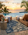 Seaside Haven Rugs Collection Area Rug -  Oceanview Rectangle Blue  lifestyle 8
