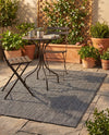 Seaside Serenity Collection Area Rug - Veranda (Black) Rectangle Black  lifestyle 32