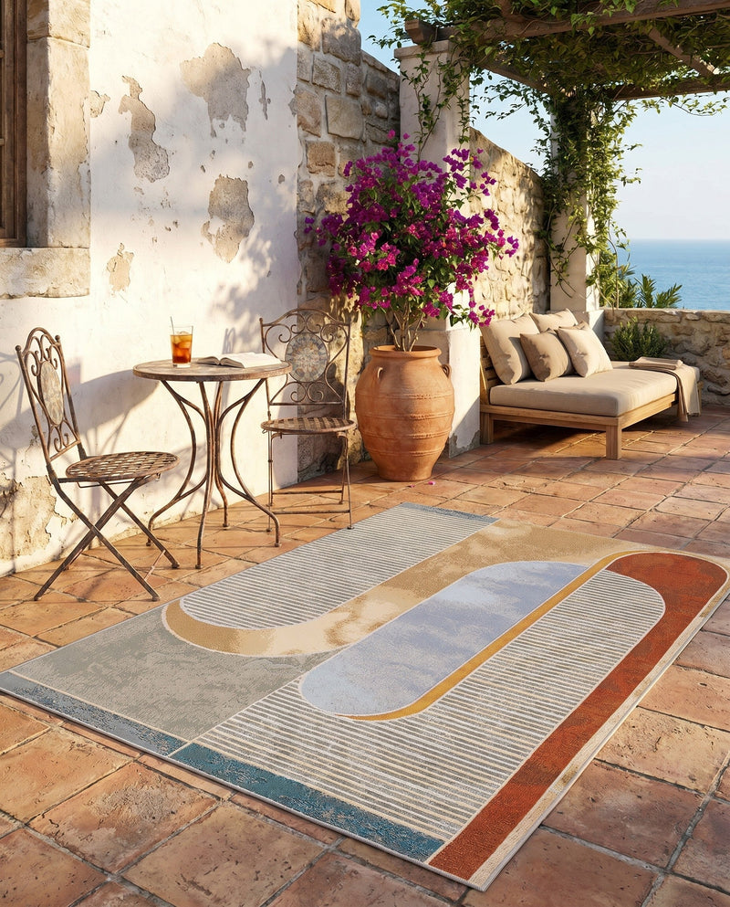 Urban Terrace Collection Area Rug -  Deck Rectangle Multi  lifestyle 12
