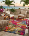 Urban Terrace Collection Area Rug -  Atrium Rectangle Multi  lifestyle 50