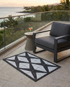 Urban Terrace Collection Area Rug -  Hudson Rectangle Black and White  lifestyle 9