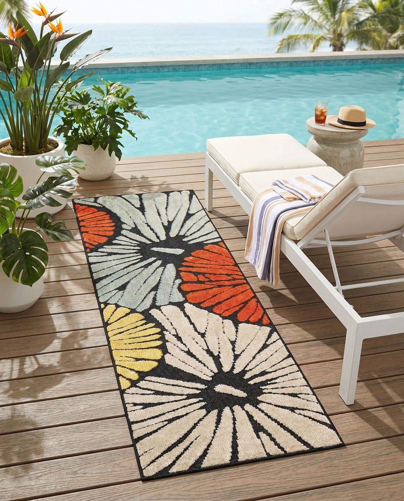 Outdoor Marrakesh Collection Area Rug -  Tetouan Runner Multi  lifestyle 63