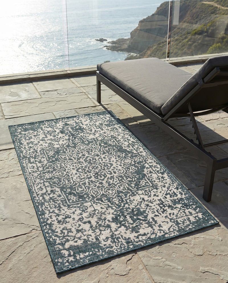 Urban Oasis Rugs Collection Area Rug -  Penthouse (Teal) Rectangle Teal  lifestyle 32