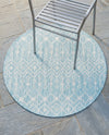 Savannah Pergola Collection Area Rug -  Pergola (Aqua) Round Aqua  lifestyle 68