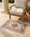 Patio Heritage Collection Area Rug -  Lafayette (Rust Red) Rectangle Rust Red  lifestyle 28