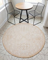 Tribal Terrace Treasures Collection Area Rug - Mayan Marina (Natural) Round Natural  lifestyle 30