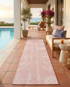Desert Nomad Terrace Collection Area Rug - Sahara (Pink) Runner Pink  lifestyle 24