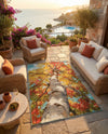 Seaside Blooms Collection Area Rug - Eden Rectangle Multi  lifestyle 8